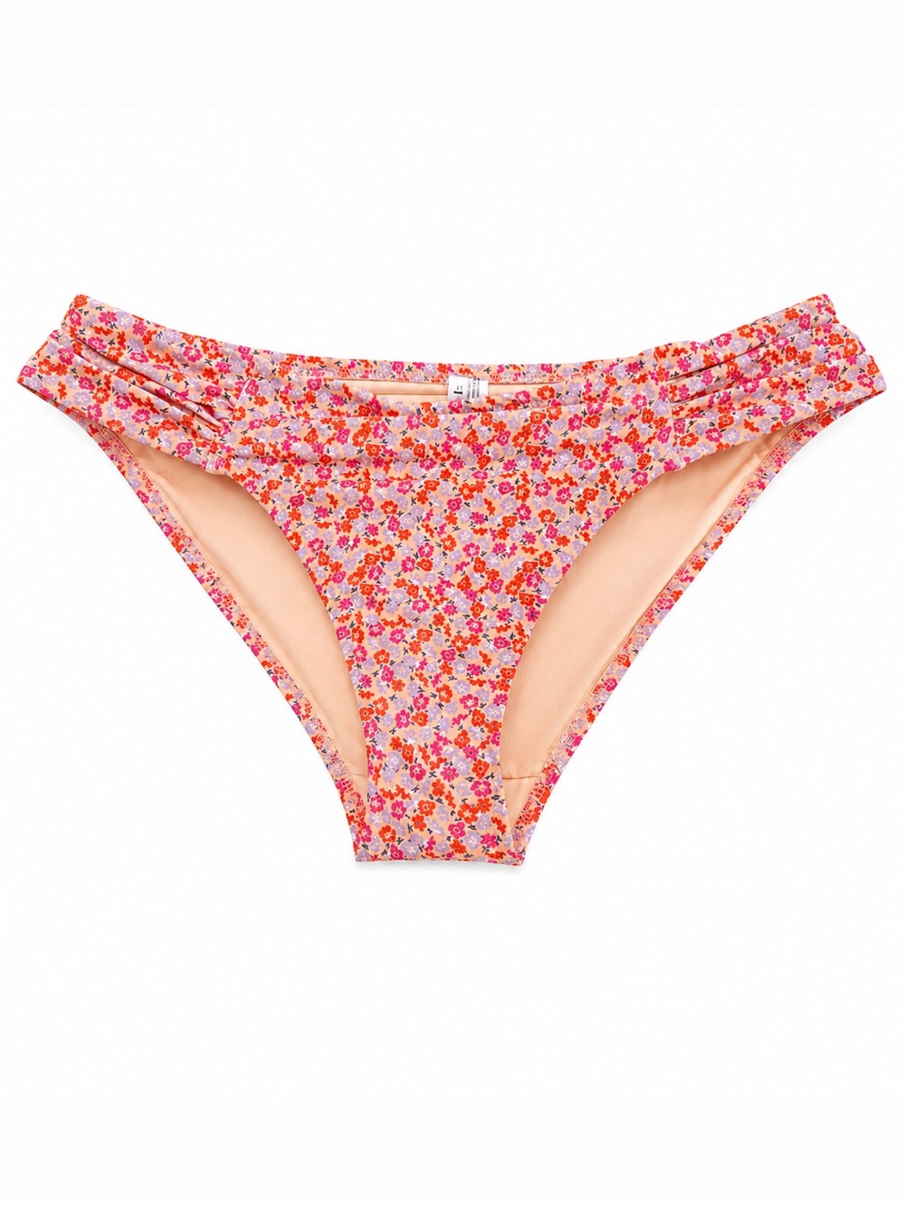 Amazon Essentials Floral Bikini Bottom Large Pink Coral Lavender Swimwear NWT